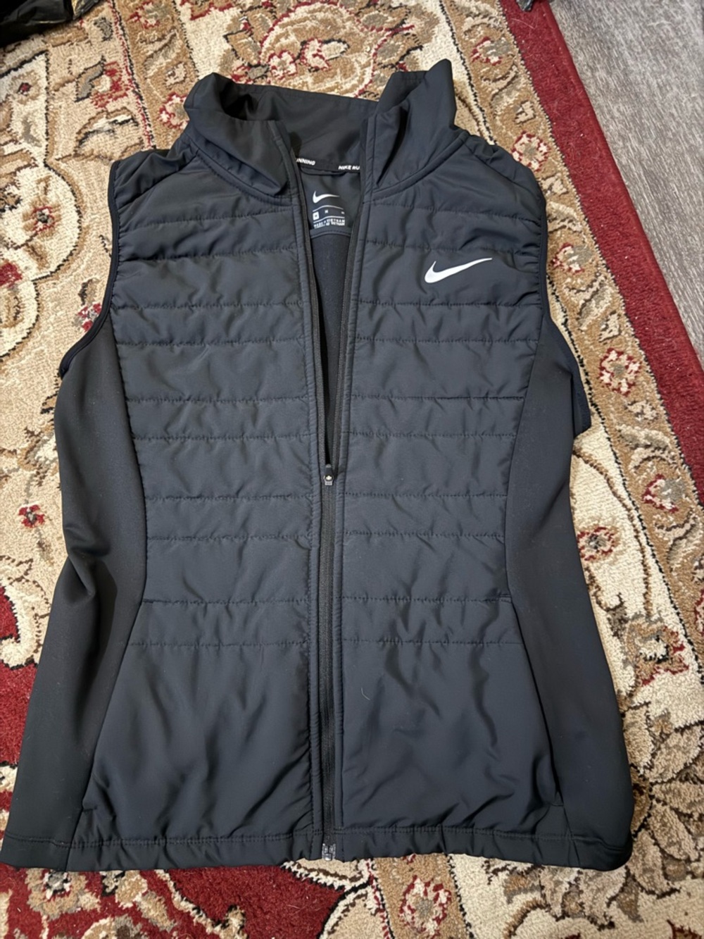 Nike Black Quilted Hooded Women's Vest